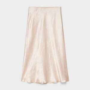 Aritzia Babaton Slip Satin Midi Skirt - Size 6 - Denude